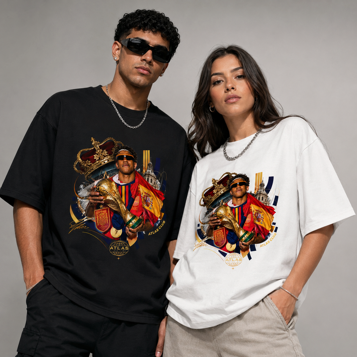 Camiseta Oversized Lamine Campeão