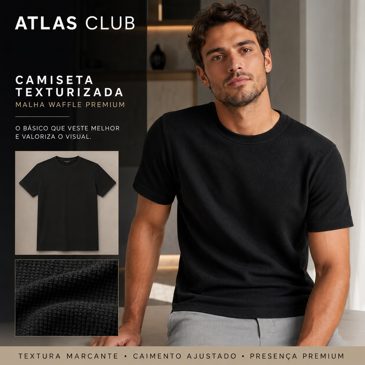 Camiseta Texturizada Atlas Club