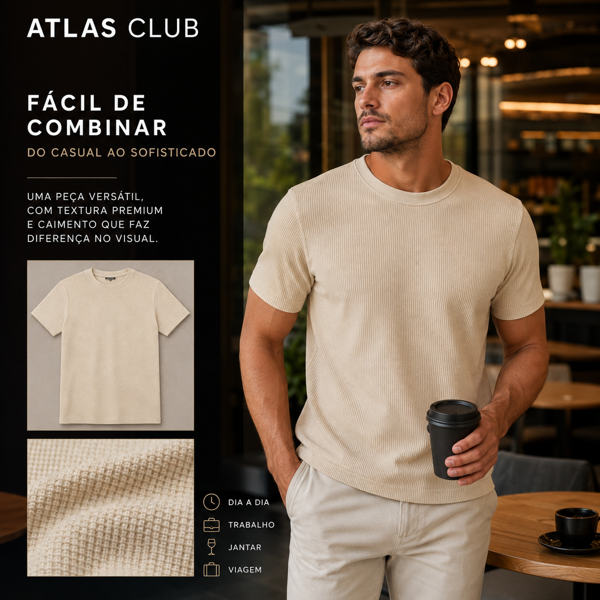 Camiseta Texturizada Atlas Club