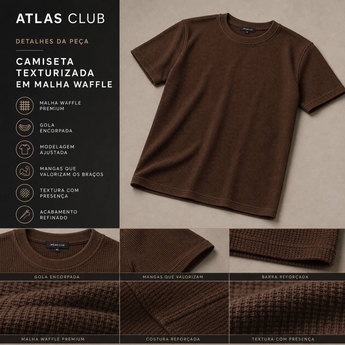 Camiseta Texturizada Atlas Club